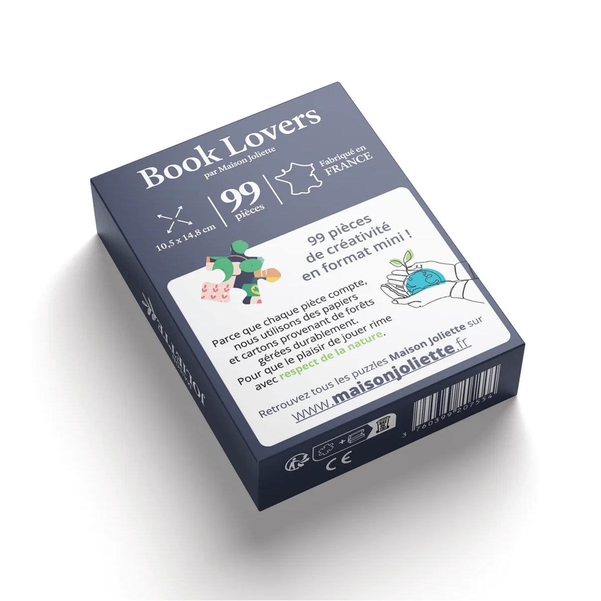 Mini puzzle représentant des livres colorés, idéal pour les passionnés