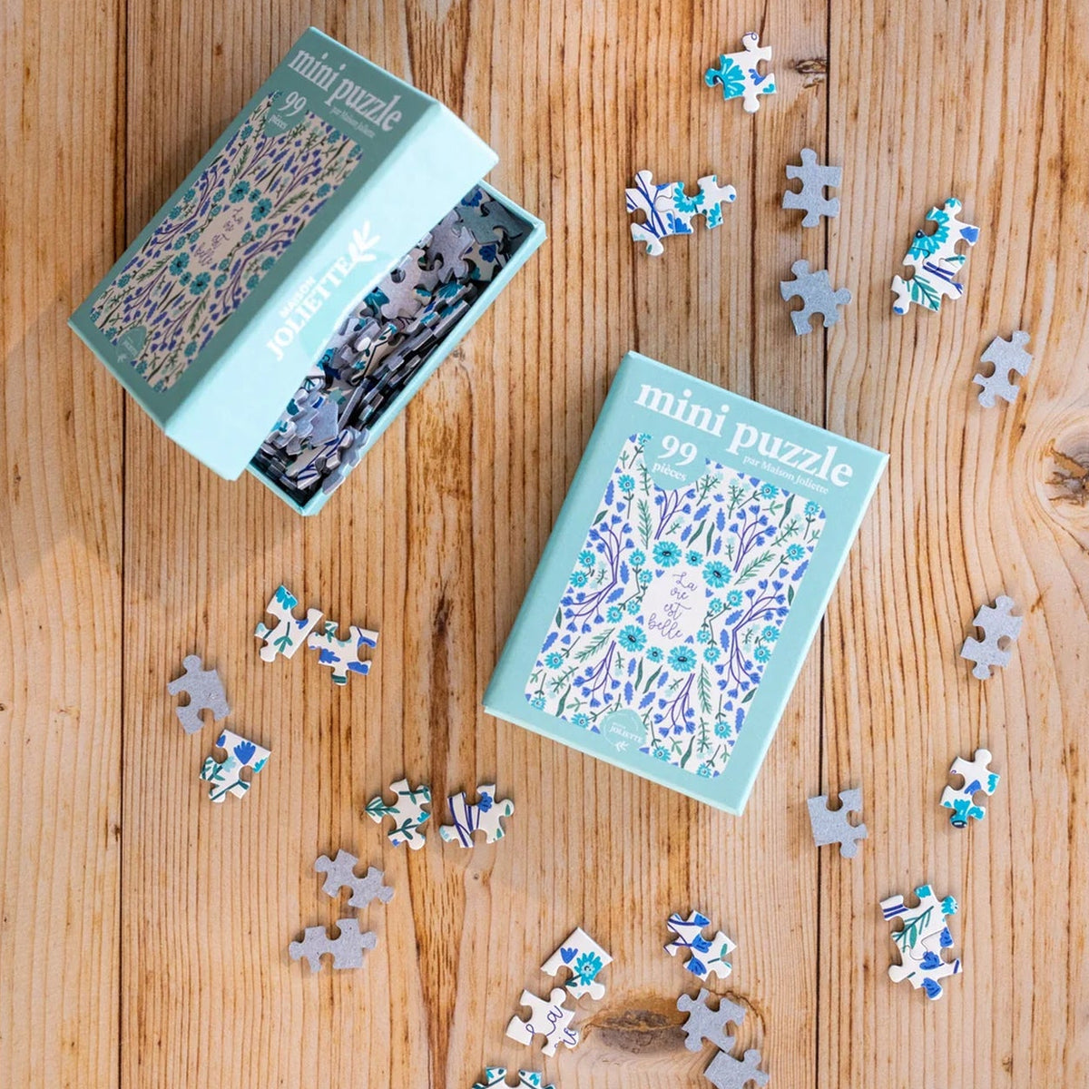 Mini puzzle 'La vie est belle' avec motifs colorés et joyeux