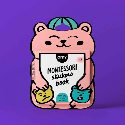 Carnet de stickers Montessori avec motifs colorés et ludiques
