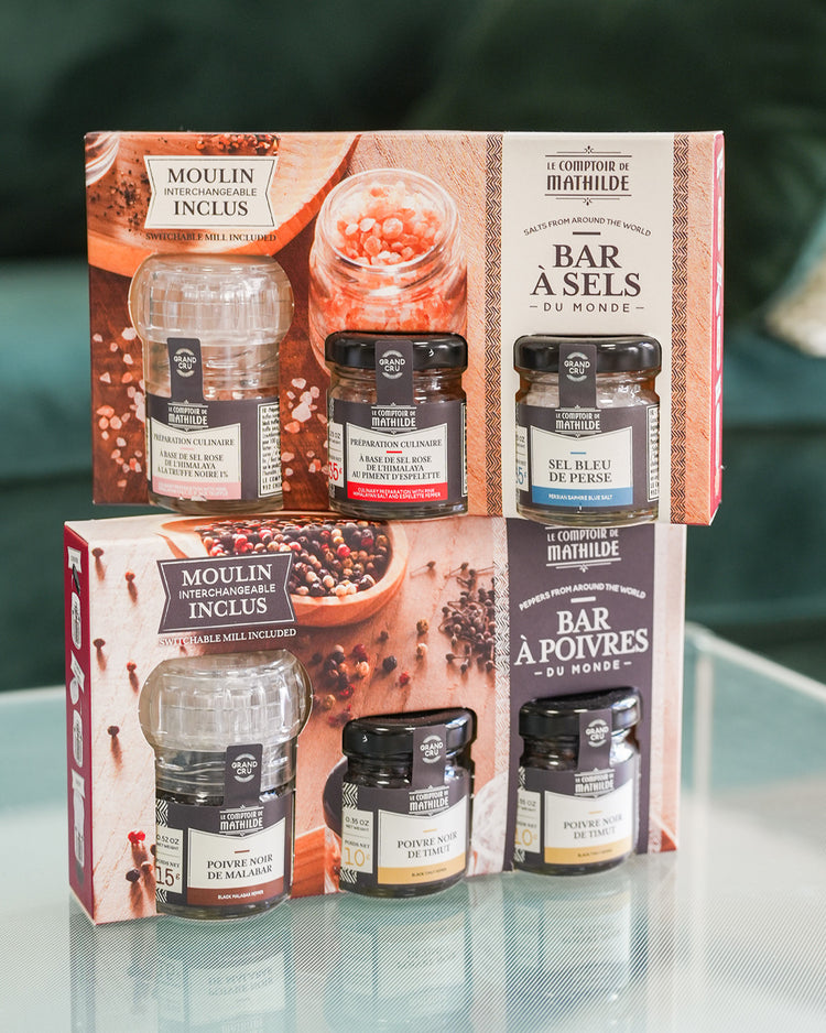 Coffret de moulin à sel et poivre avec design élégant