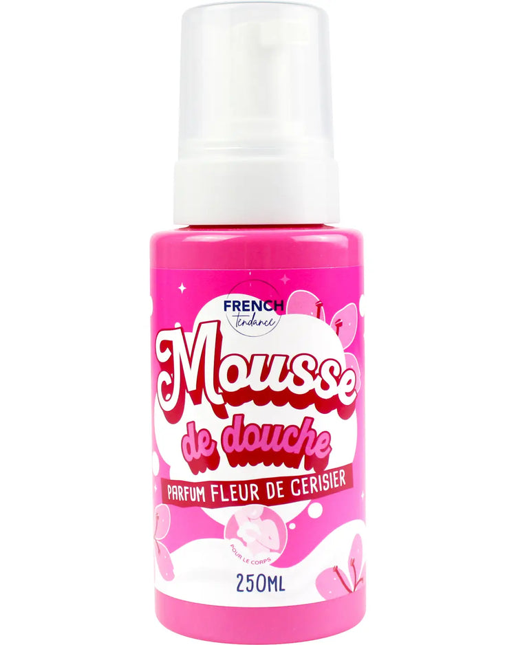 Mousse de douche fleur de cerisier en flacon élégant