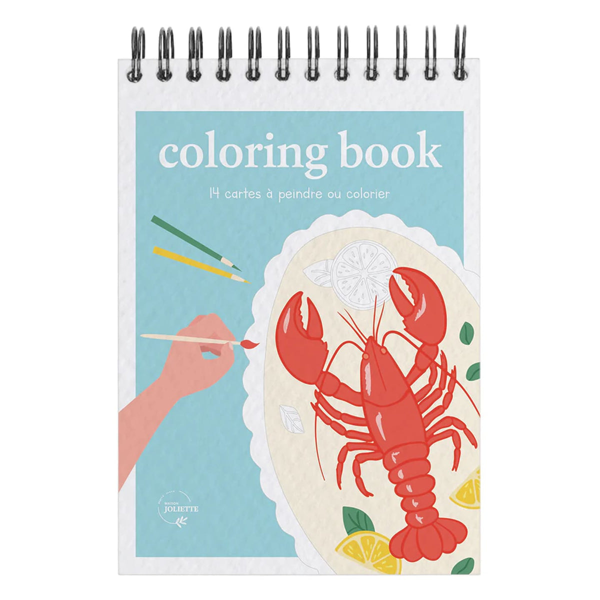 Carnet de coloriage Felicità avec motifs fleuris en gros plan