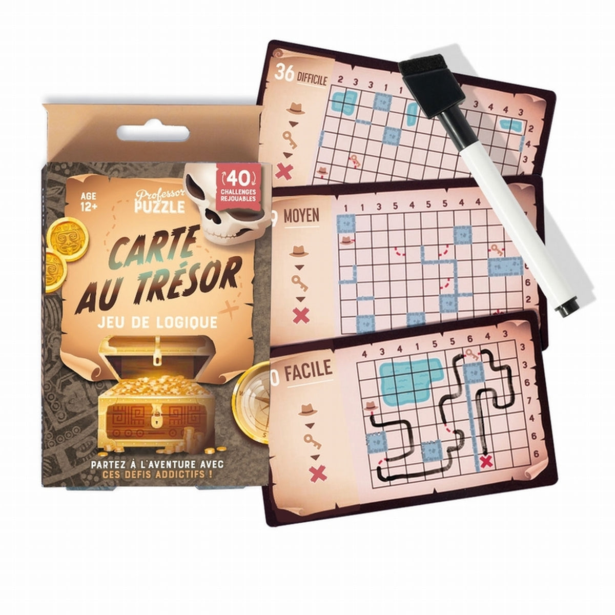 Jeu de cartes avec illustrations colorées et défis variés