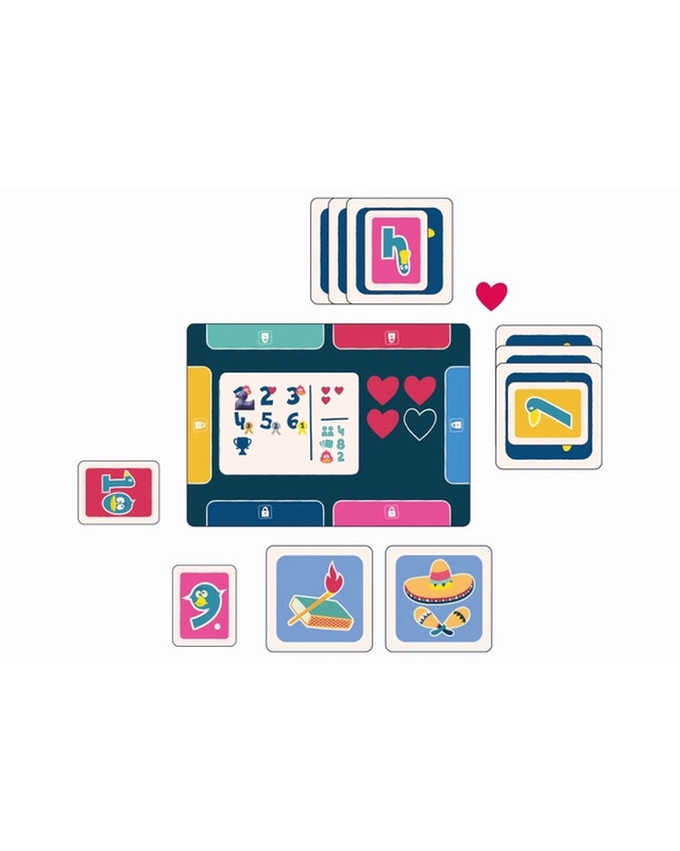 Boîte de jeu Team Quack avec illustrations colorées et dynamiques