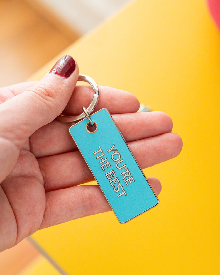 Porte-clé 'You're the Best' avec inscription en relief