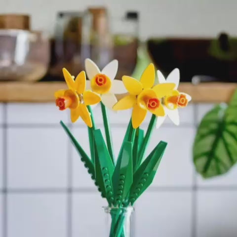Vidéo de présentation du bouquet de jonquilles en Lego