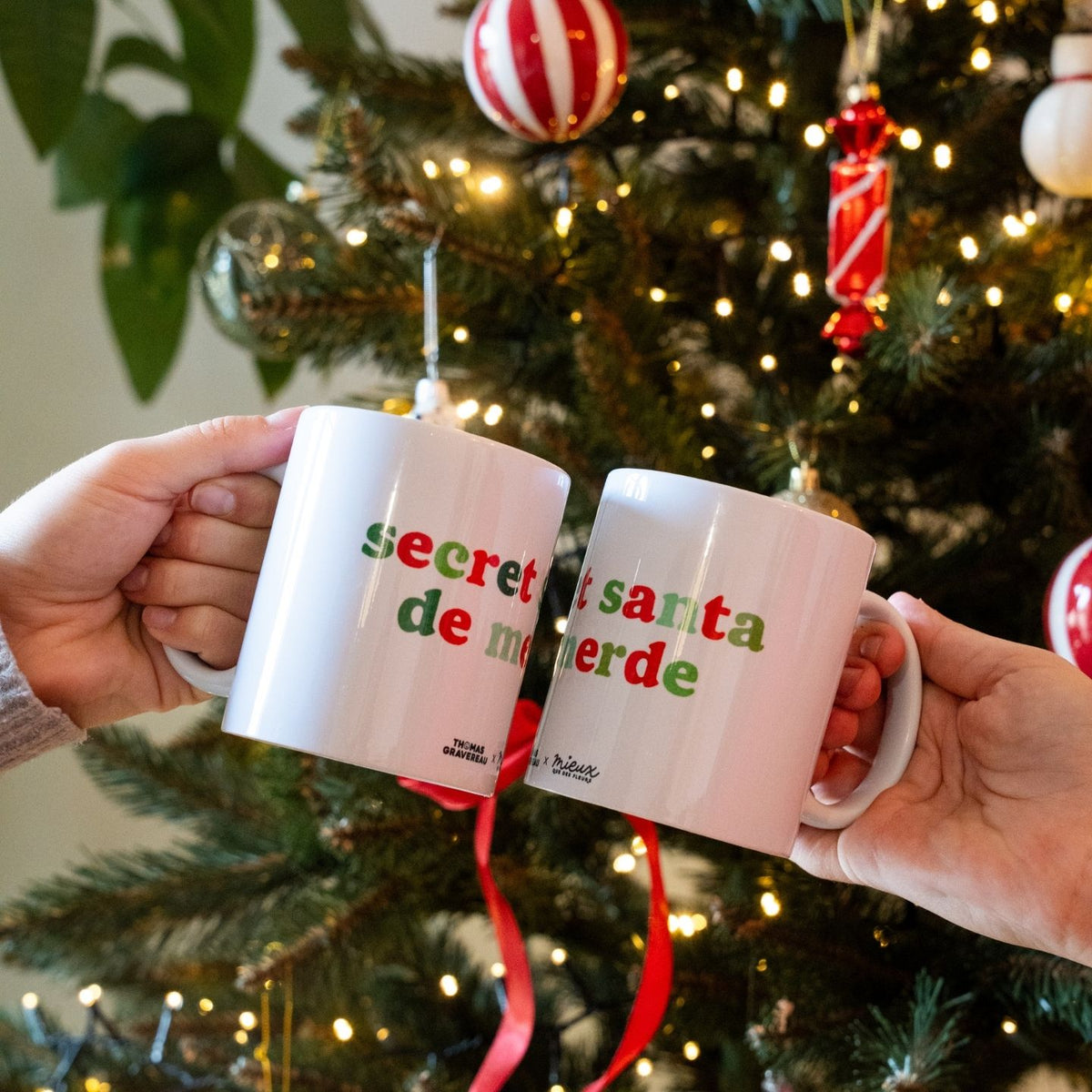 Mug humoristique pour Secret Santa avec message amusant