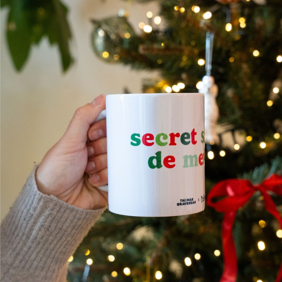 Mug humoristique pour Secret Santa avec un design amusant