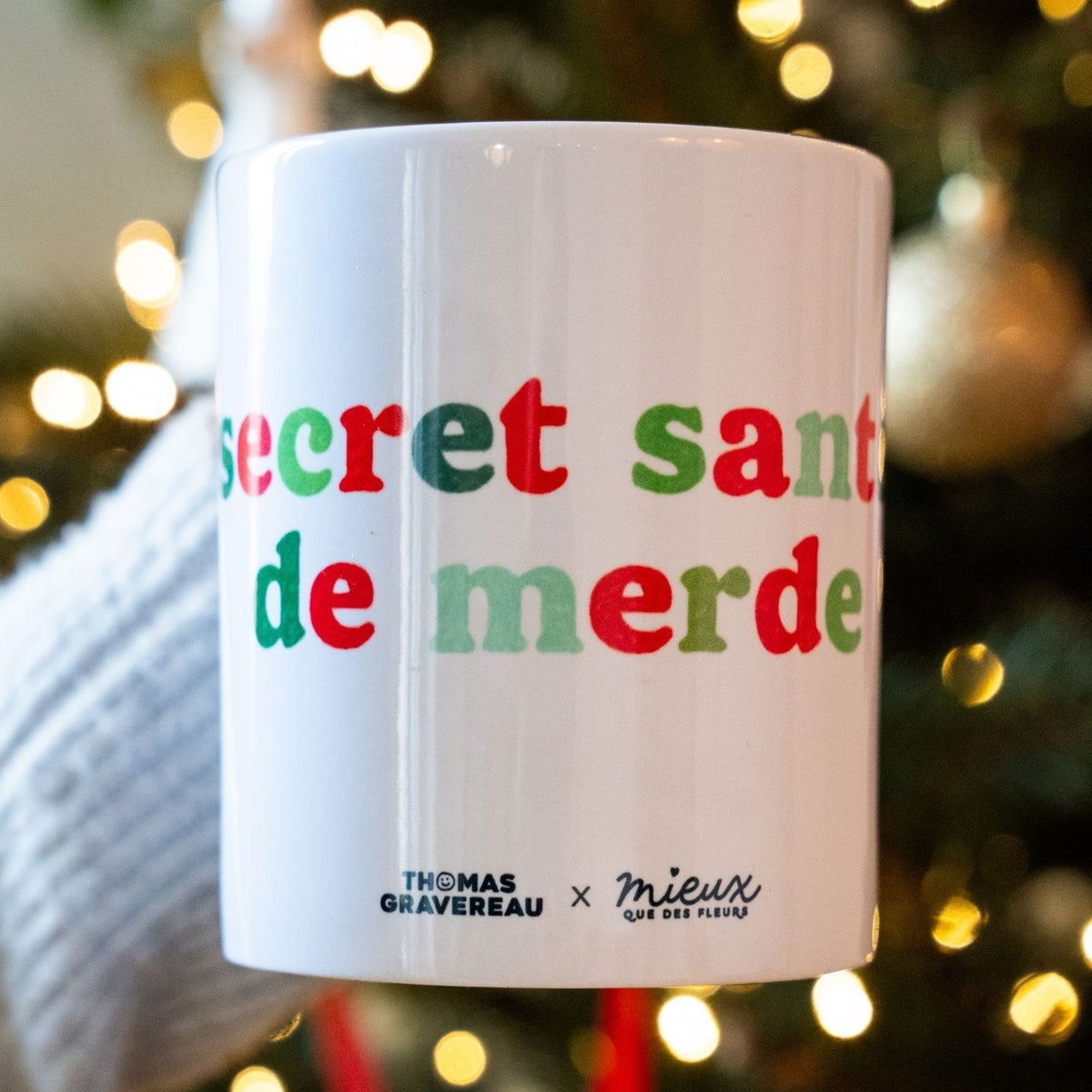 Mug humoristique pour Secret Santa avec texte amusant