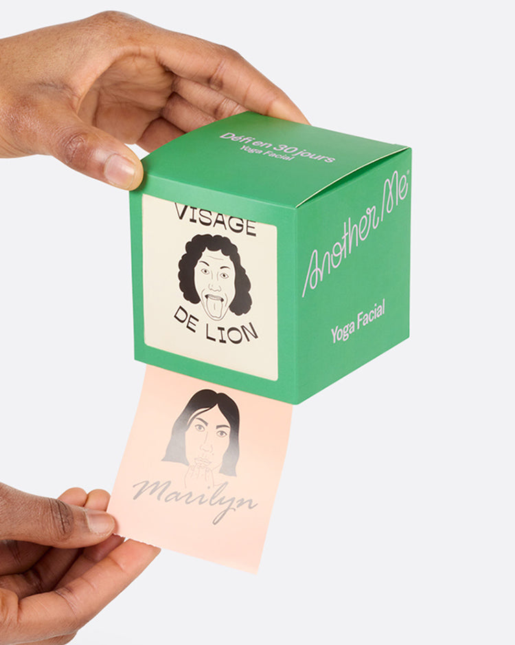 Illustration des défis de yoga visage avec exercices variés