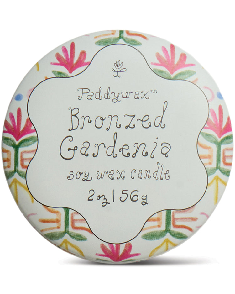 Bougie tulipe Paddywax avec motif floral délicat sur le verre