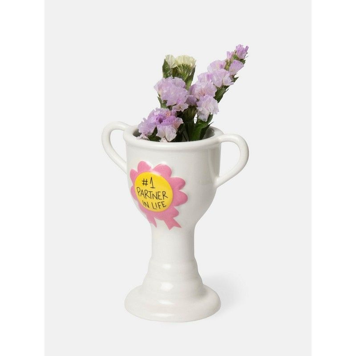 Trophée en forme de coupe avec inscription 'Partner in life