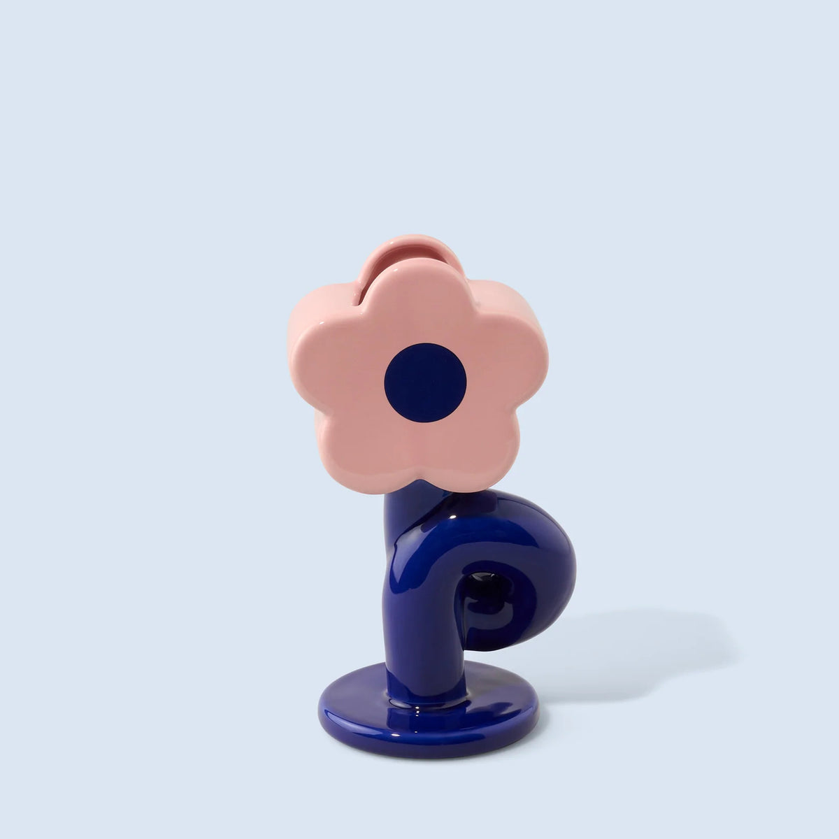 Vase Fleur Loop en forme de boucle sur fond clair