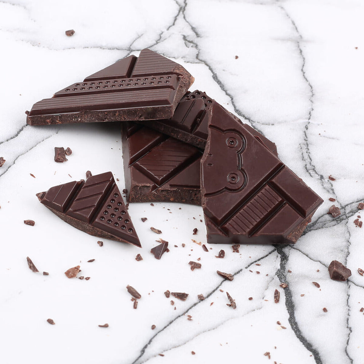 Tablette de chocolat avec message audacieux en gros plan