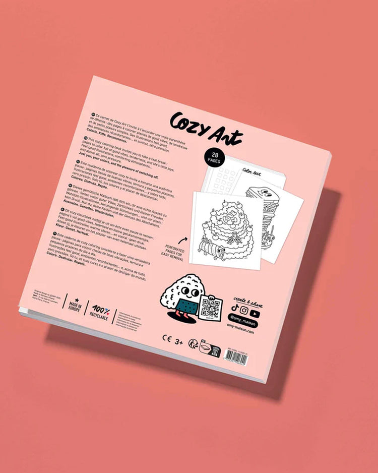 Carnet de coloriage Cozy Art - Yummy avec motifs gourmands
