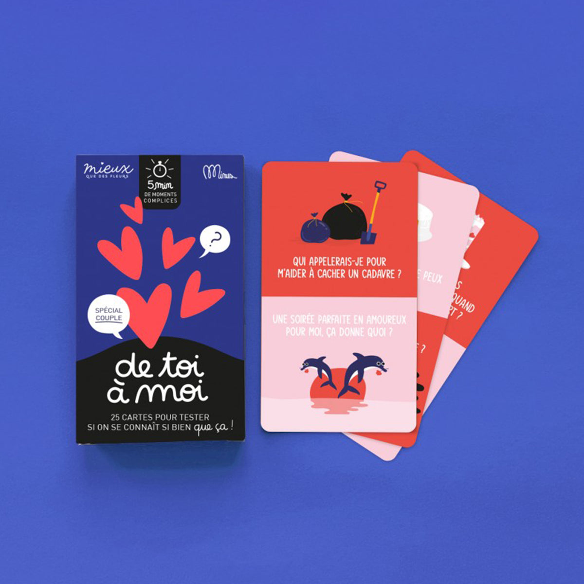 Jeu de toi à moi Spécial Couples - Jeu complice pour partager des moments avec son amour. Image d'un jeu de société.