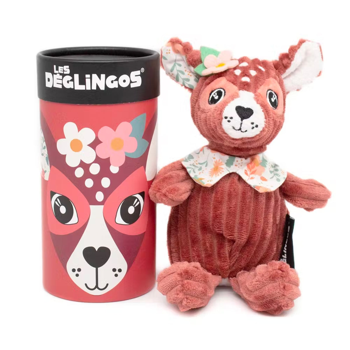 Peluche Mélimélos la biche en velours côtelé doux
