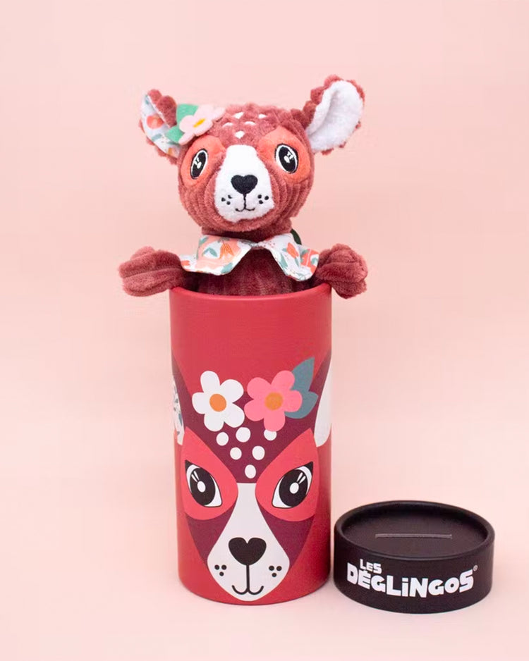 Peluche Mélimélos la biche en velours côtelé doux