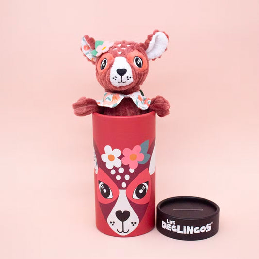 Peluche Mélimélos la biche en velours côtelé doux