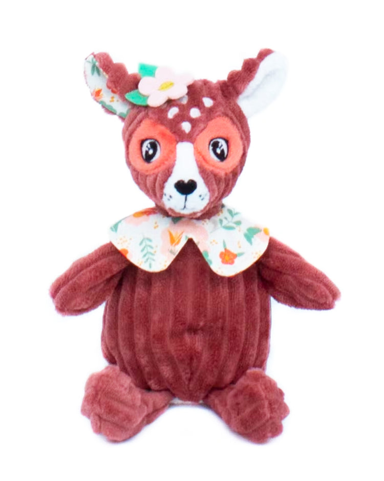 Peluche Mélimélos la biche en velours côtelé doux