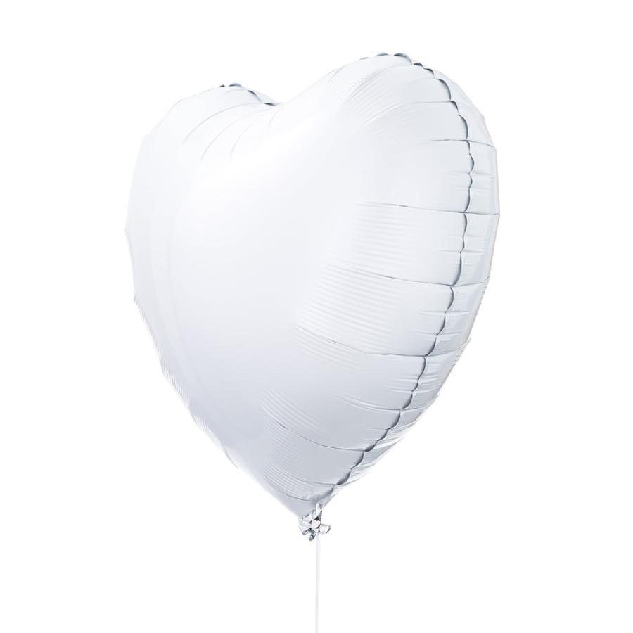 Pack de 3 ballons en forme de cœurs blancs pour une décoration romantique.