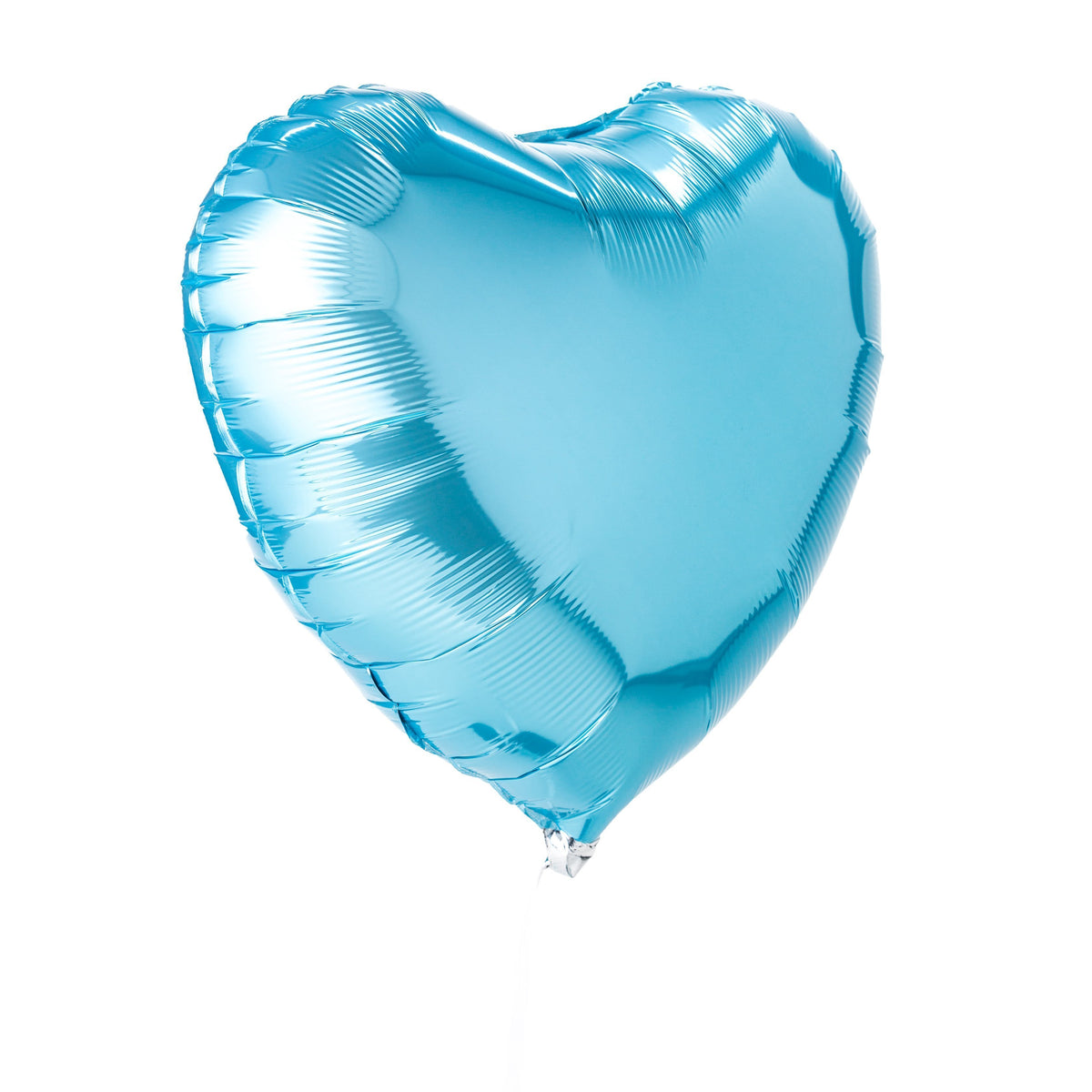 Pack de 3 ballons en forme de cœurs bleu perle, idéal pour offrir en cadeau.