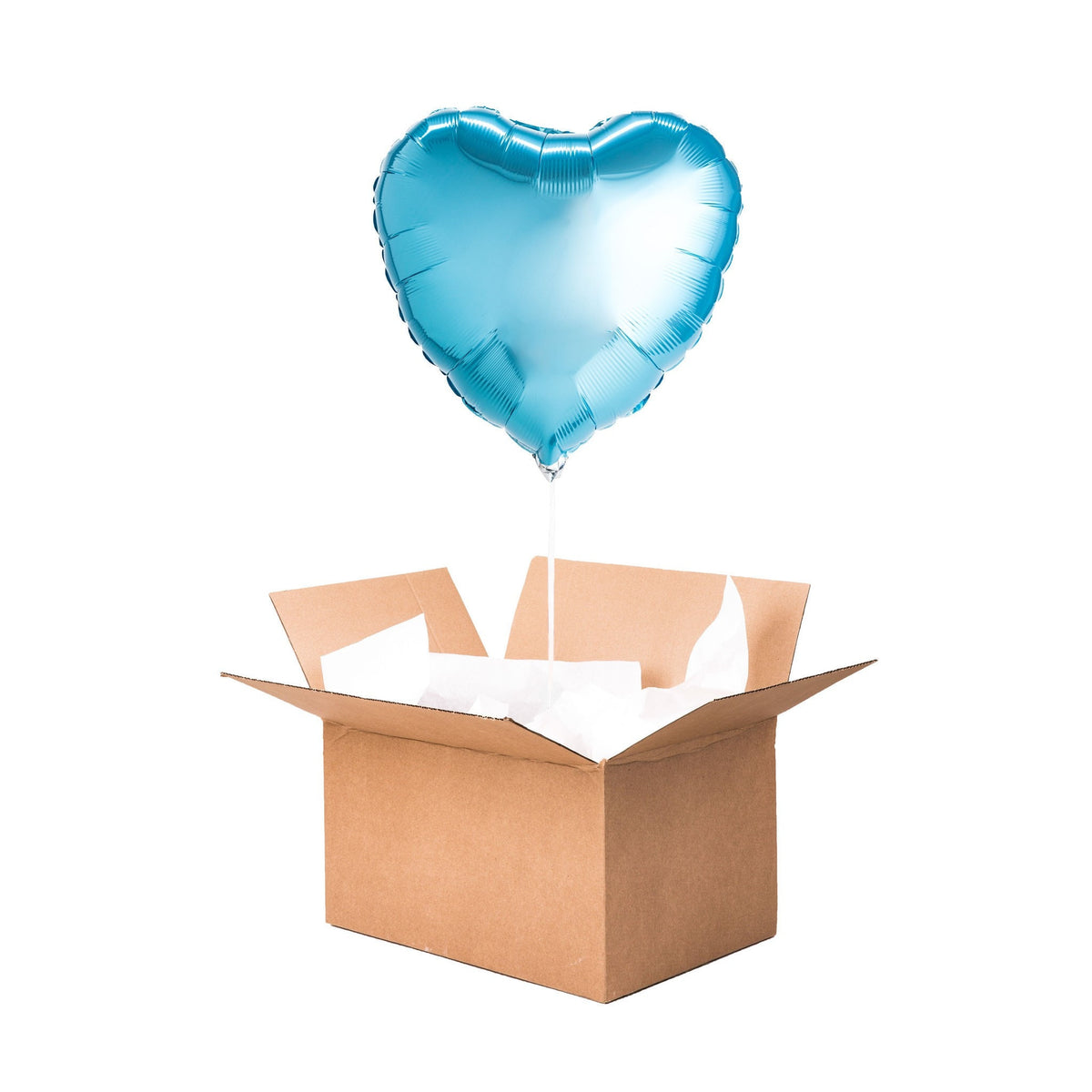 Ballon coeur bleu perle, idéal pour offrir en cadeau