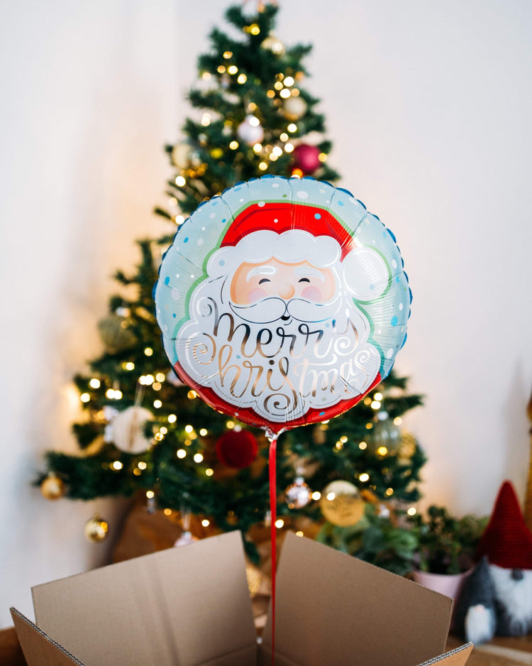 Ballon Joyeux Noel avec design festif pour décorer votre intérieur pendant les fêtes de fin d'année.