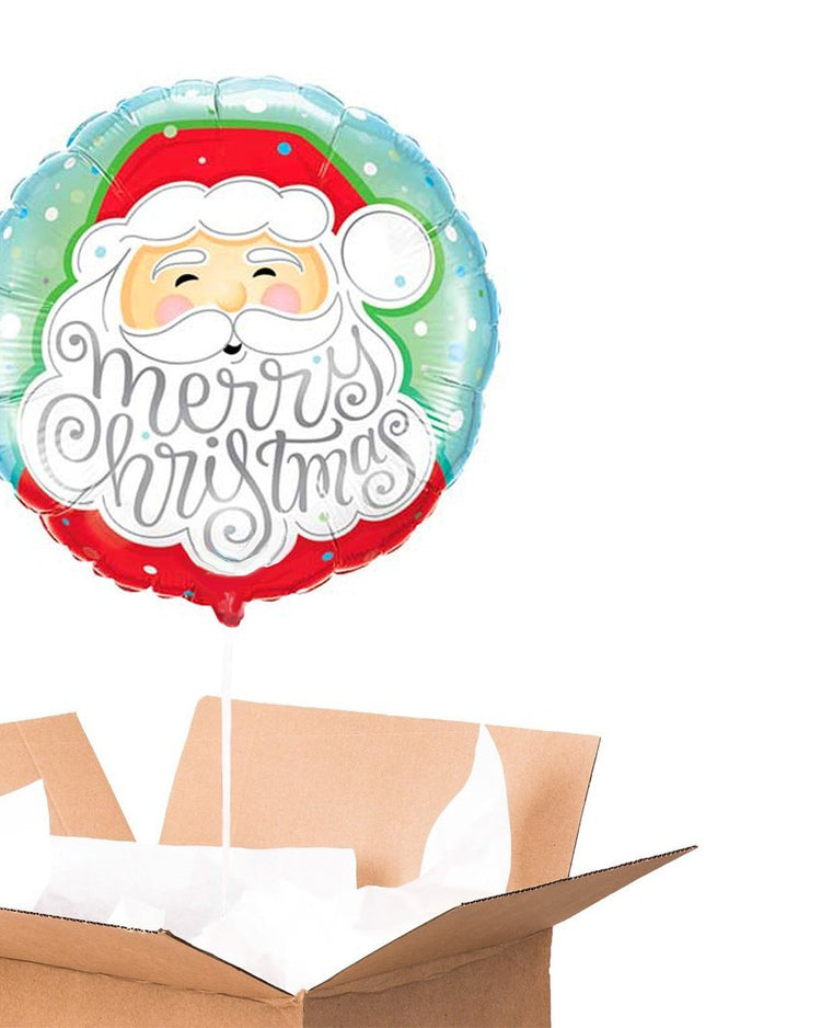 Ballon Joyeux Noel avec design festif pour décorer votre maison pendant les fêtes.