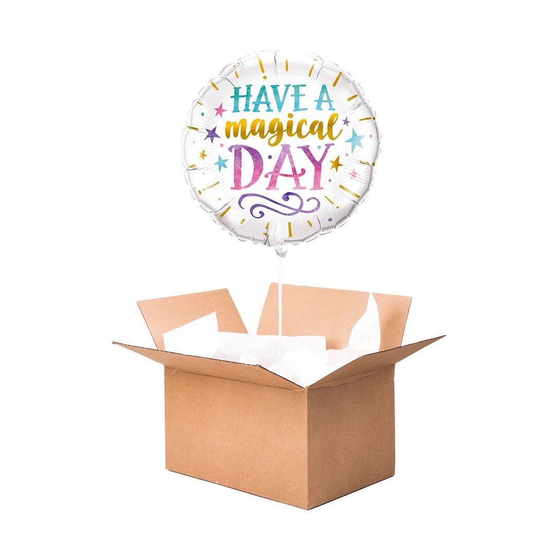 Ballon Magical Day avec motif de carte, idéal pour célébrer une journée spéciale.